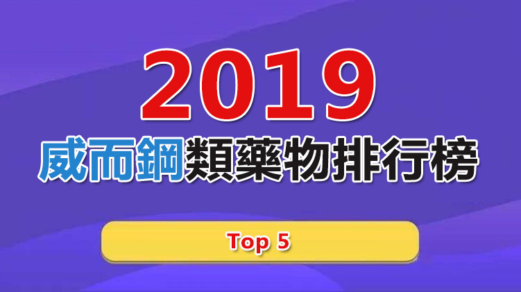 2019威而鋼類藥物Top五強排行榜